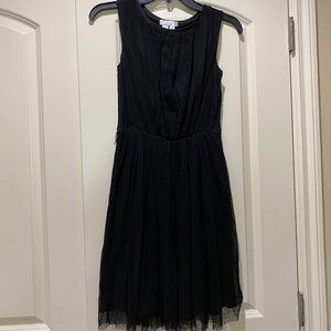 London Times Black Polka Dot Lace Dress